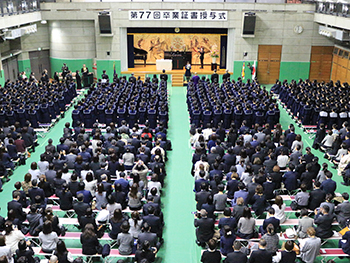 第77回　四天王寺中学校　卒業証書授与式